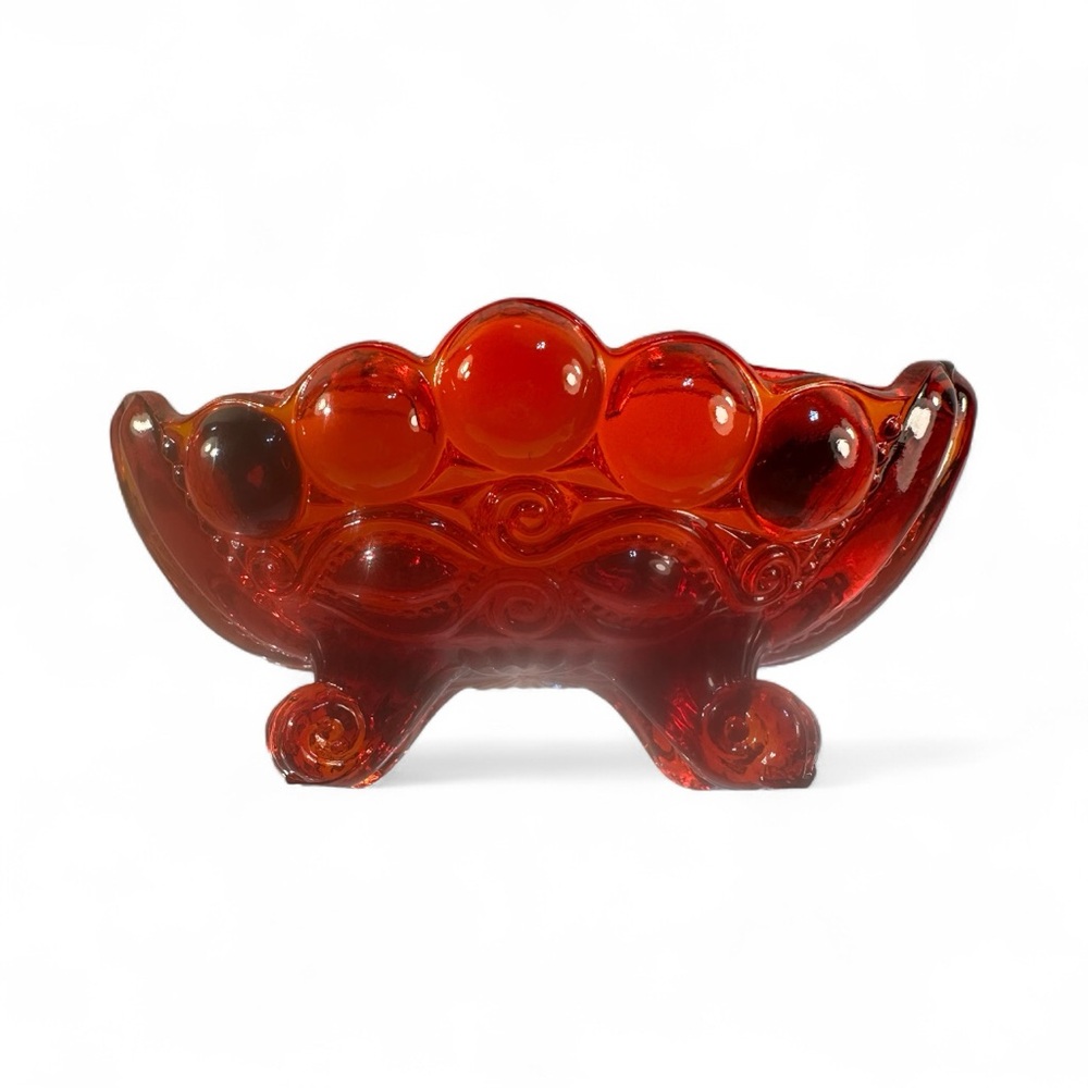 Mosser Eye Winker Ruby Red Jam Candy Nut Jewelry Caddie Dish New USA